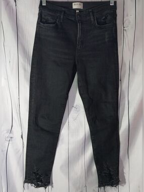 AGOLDE Distressed High-Rise Skinny Edgy Grunge Frayed Hem Modern Ankle Jeans